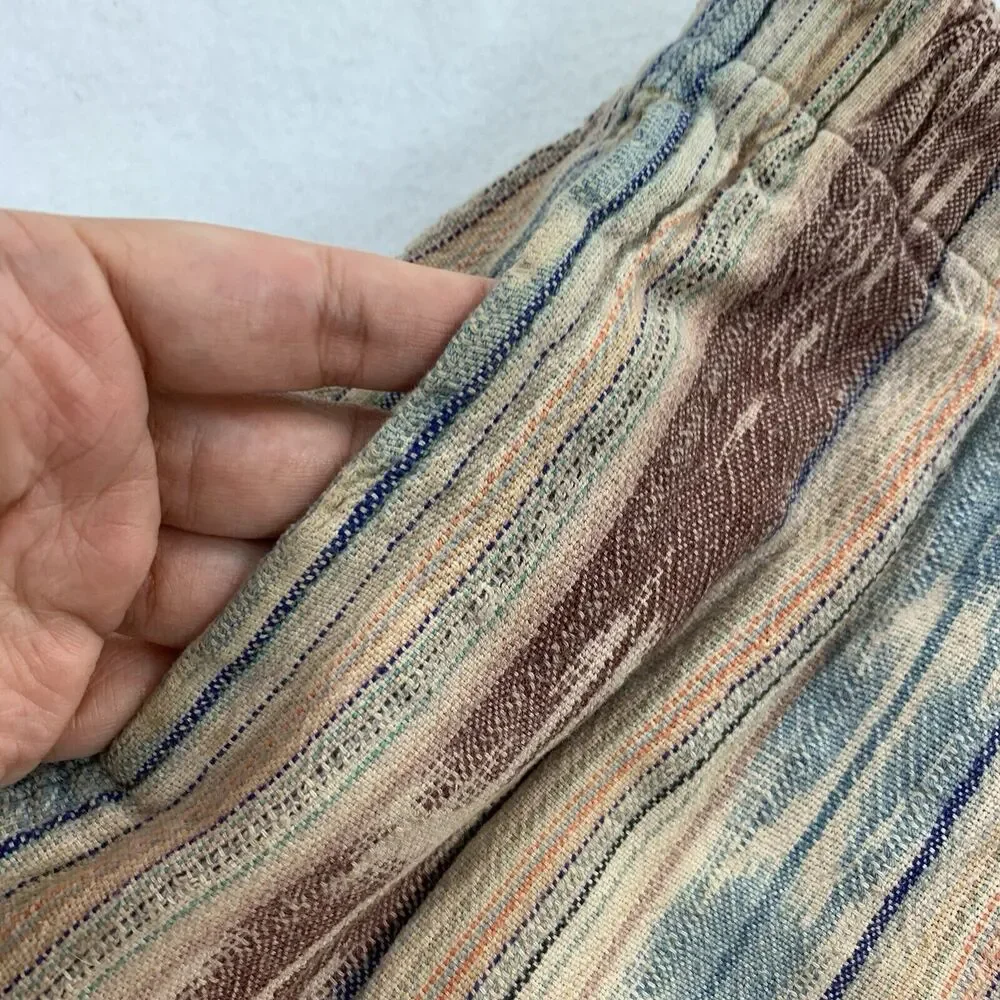 Freak N Chic 100% Woven Cotton Wide Leg Elastic Waist Drawstring Medium Beige M - Picture 5 of 8